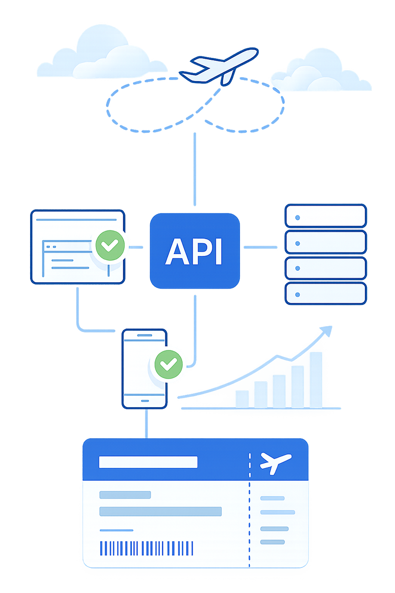 1Checkin business API hero illustration